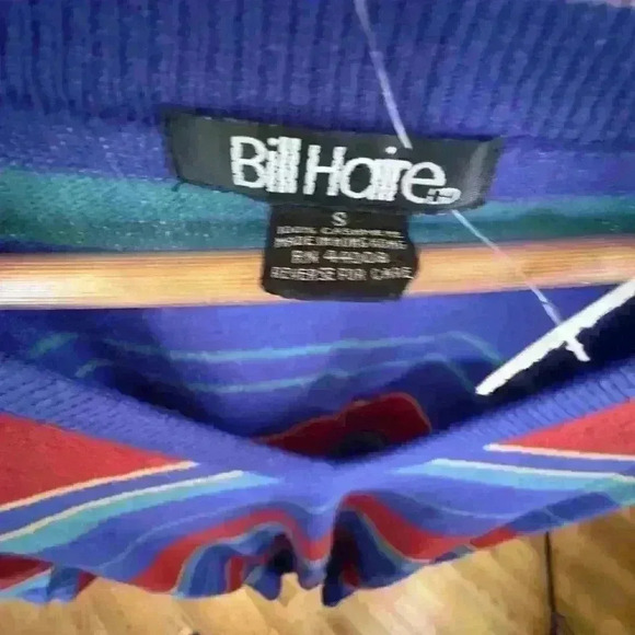 NWT VTG Bill Haire Ltd. Cashmere Striped V‎ Neck Sweater Women's Sizes S & M - Picture 7 of 8
